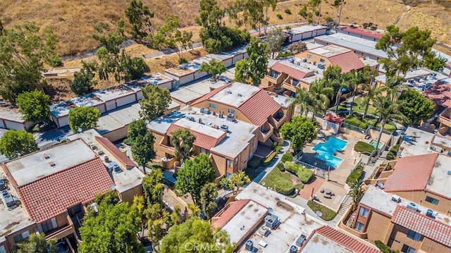 1480 W Edgehill Rd Unit 58, San Bernardino, CA 92405 - drone / aerial view of a pool area