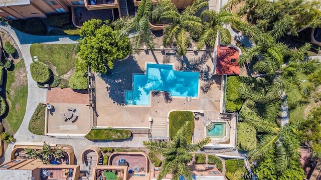 1480 W Edgehill Rd Unit 58, San Bernardino, CA 92405 - aerial view of property's location with a pool area