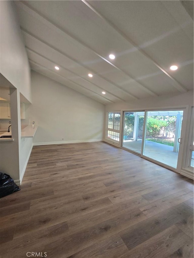 10281 Kings St, Los Alamitos, CA 90720 - unfurnished room with dark wood-type flooring and recessed lighting