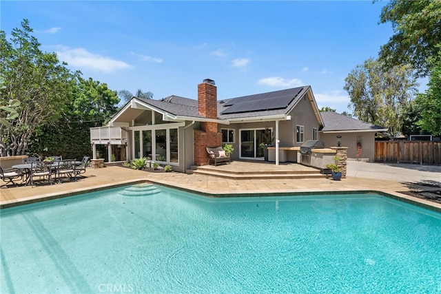 11212 Brunswick Way N, Tustin, CA 92705 - view of swimming pool with a patio, outdoor dining area, and area for grilling