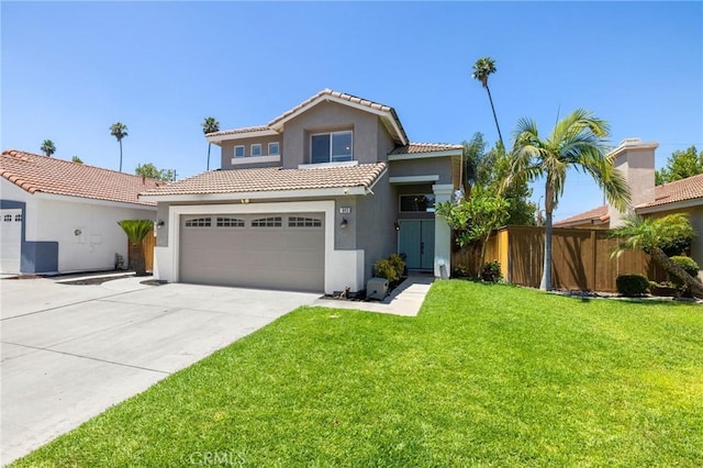943 Miraflores Dr, Corona, CA 92882 - mediterranean / spanish house with a tile roof, stucco siding, driveway, and a garage