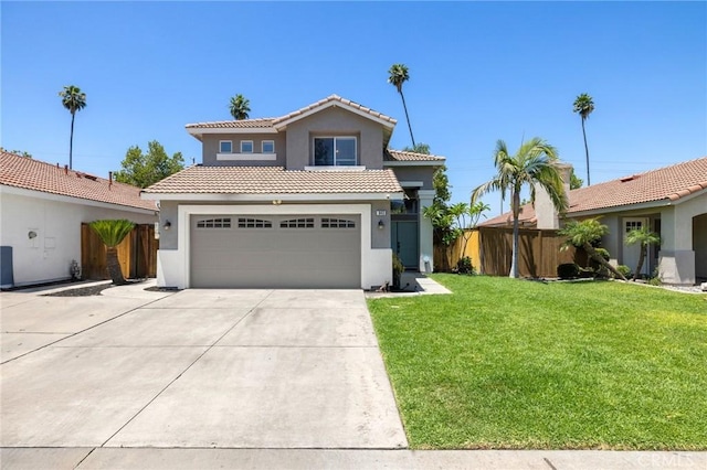 943 Miraflores Dr, Corona, CA 92882 - mediterranean / spanish-style home with a tiled roof, stucco siding, concrete driveway, and an attached garage