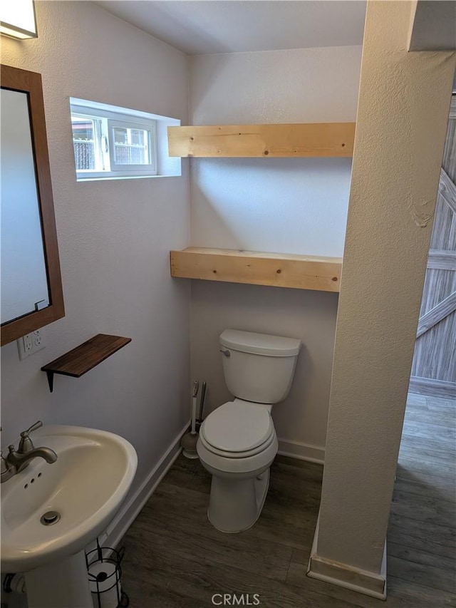 4020 F St, Eureka, CA 95503 - bathroom featuring toilet and wood finished floors