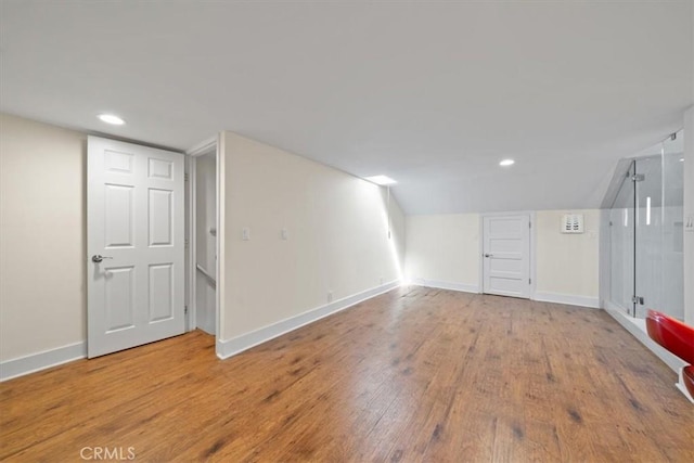 268 S Norton Ave, Los Angeles, CA 90004 - basement with wood finished floors and recessed lighting