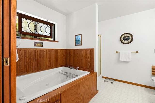 512 S Crawford Ave, Willows, CA 95988 - full bathroom with a shower stall, tile patterned floors, and a tub with jets