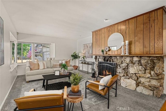 12751 9th St, Garden Grove, CA 92840 - living room with a fireplace and baseboards