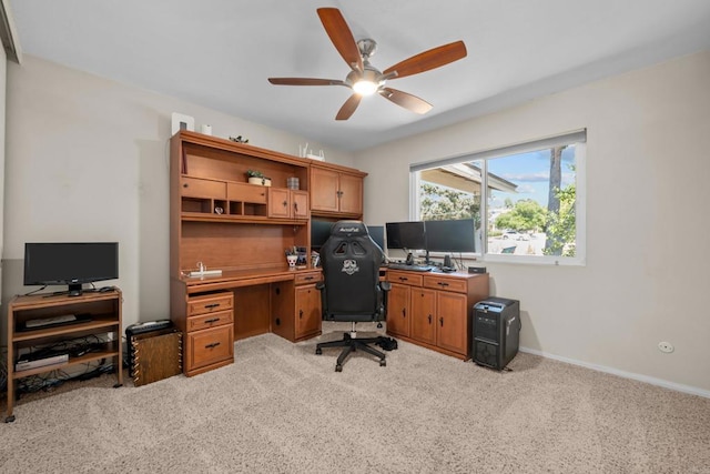 764 Barsby St, Vista, CA 92084 - office with a ceiling fan and light colored carpet