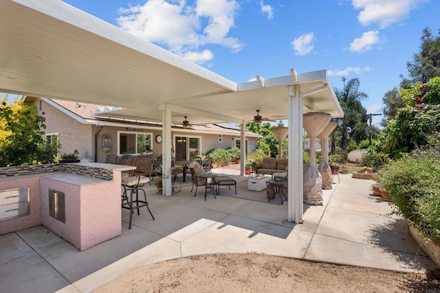 764 Barsby St, Vista, CA 92084 - view of patio / terrace featuring an outdoor living space and ceiling fan