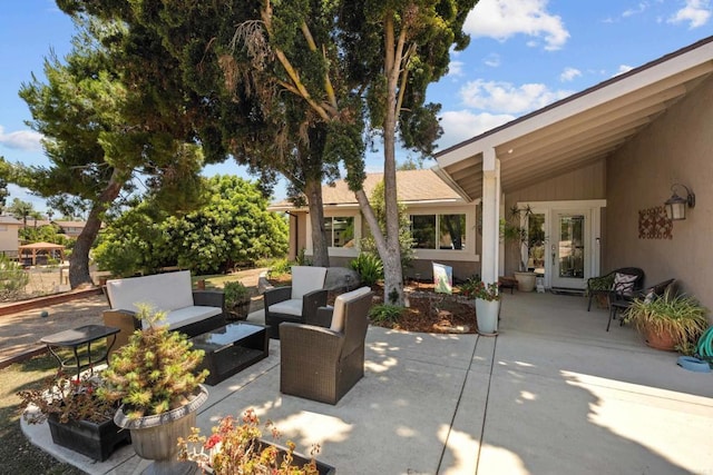 764 Barsby St, Vista, CA 92084 - view of patio / terrace with an outdoor living space and french doors