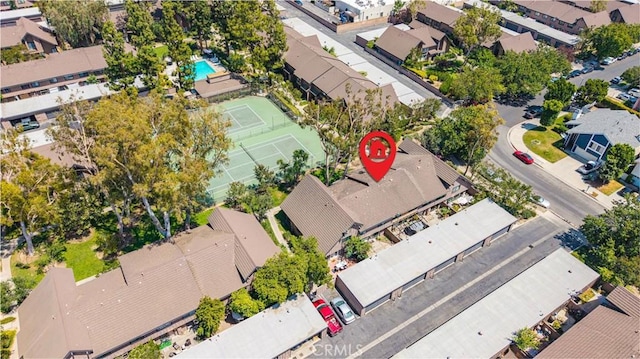 9739 Reseda Blvd Unit 36, Northridge, CA 91324 - aerial view of residential area featuring a pool area