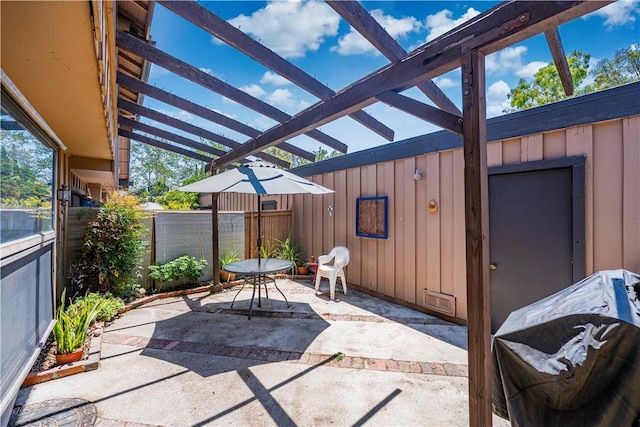 9739 Reseda Blvd Unit 36, Northridge, CA 91324 - view of patio featuring a pergola