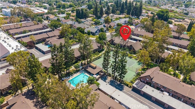 9739 Reseda Blvd Unit 36, Northridge, CA 91324 - aerial view of residential area with a pool area