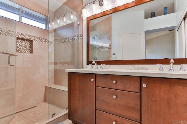 11368 Via Rancho San Diego Unit C, El Cajon, CA 92019 - full bathroom with a stall shower and double vanity