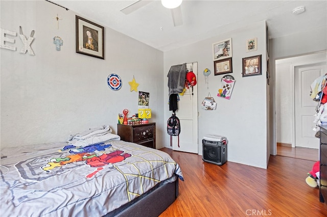1445 W 155th St, Compton, CA 90220 - bedroom featuring wood finished floors and ceiling fan