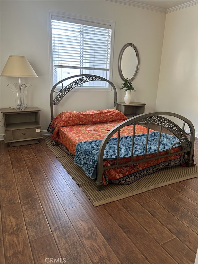 3031 S Denison Ave, San Pedro, CA 90731 - bedroom with wood-type flooring and ornamental molding