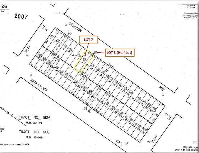 3031 S Denison Ave, San Pedro, CA 90731 - map of parcels