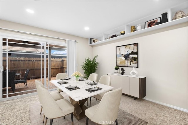 4690 Larwin Ave, Cypress, CA 90630 - dining area featuring light colored carpet and recessed lighting