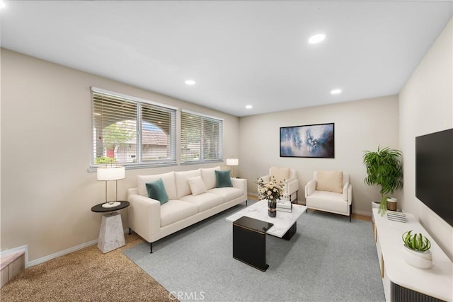 4690 Larwin Ave, Cypress, CA 90630 - living area featuring carpet flooring and recessed lighting