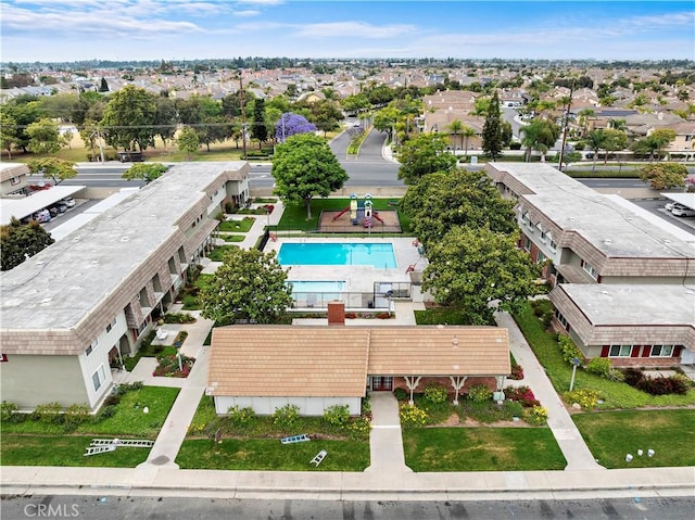 4690 Larwin Ave, Cypress, CA 90630 - drone / aerial view of a pool area