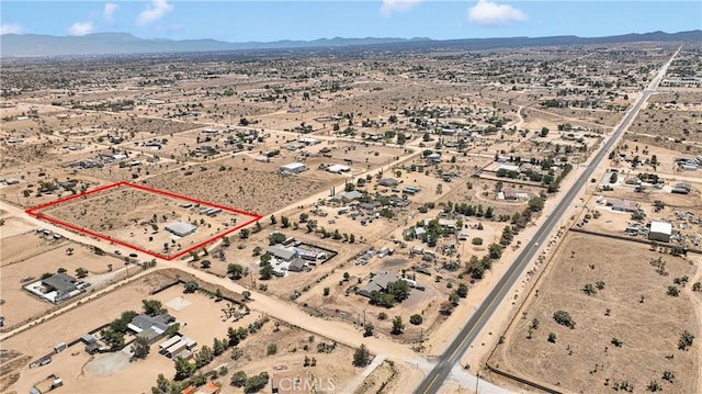 6643 Avenal St, Phelan, CA 92371 - view of rural area with property boundaries highlighted and a desert landscape