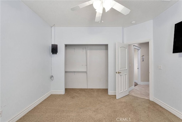 6643 Avenal St, Phelan, CA 92371 - unfurnished bedroom with carpet, a closet, and ceiling fan