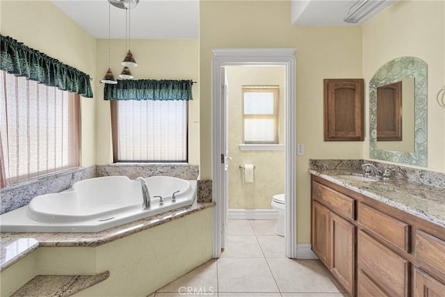 6643 Avenal St, Phelan, CA 92371 - full bath with a bath, vanity, and tile patterned flooring