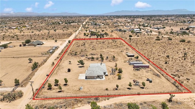 6643 Avenal St, Phelan, CA 92371 - overview of rural landscape featuring property boundaries highlighted and a desert landscape