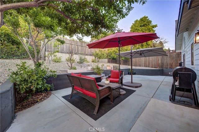 1910 Fixlini St, San Luis Obispo, CA 93401 - fenced backyard featuring a patio area and area for grilling