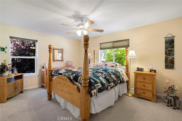 438 Watson Rd, Chester, CA 96020 - bedroom with light colored carpet and ceiling fan