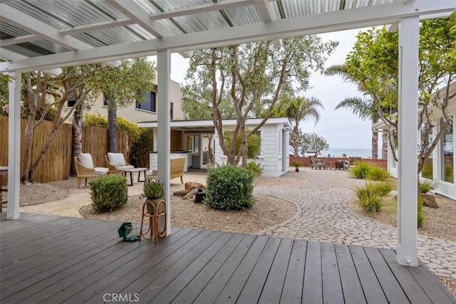 1780 Ocean Blvd, Pismo Beach, CA 93449 - wooden terrace with a patio area and outdoor dining area