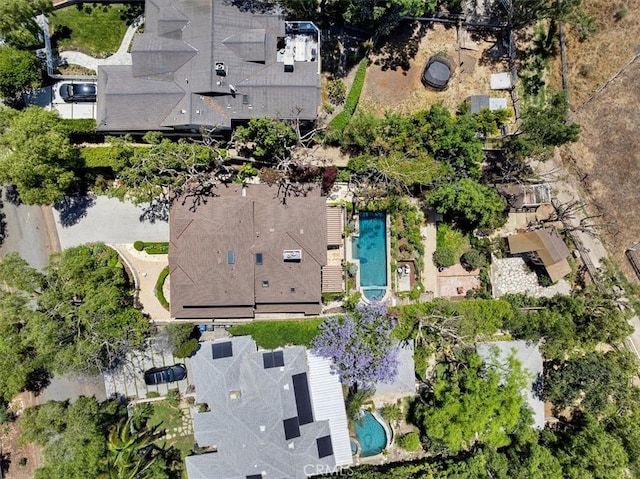 79 Dapplegray Ln, Rolling Hills Estates, CA 90274 - aerial view of property and surrounding area with a pool
