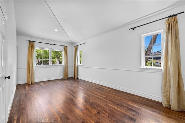 79 Dapplegray Ln, Rolling Hills Estates, CA 90274 - empty room with wood finished floors, vaulted ceiling, and recessed lighting