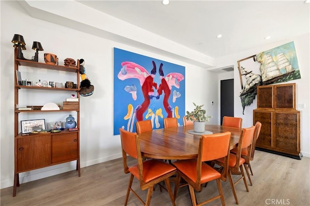 922 N Ridgewood Pl, Los Angeles, CA 90038 - dining area featuring light wood finished floors and recessed lighting