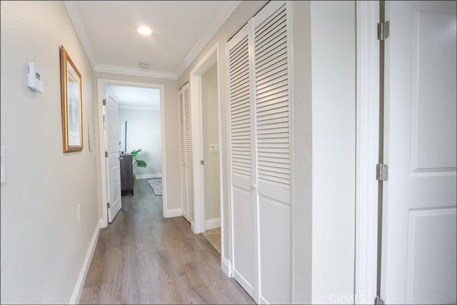 2358 Via Mariposa E Unit B, Laguna Woods, CA 92637 - hall with light wood finished floors and ornamental molding