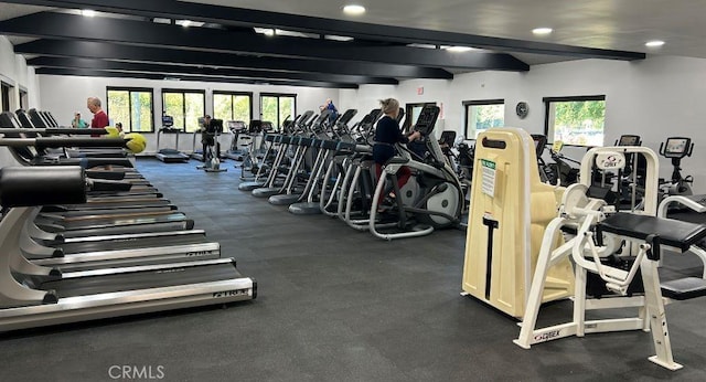2358 Via Mariposa E Unit B, Laguna Woods, CA 92637 - workout area with recessed lighting