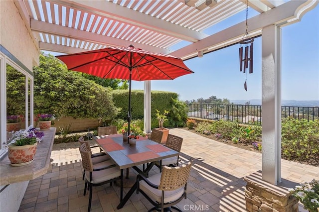 27201 Via Aurora, Mission Viejo, CA 92691 - fenced backyard with outdoor dining space, a patio area, and a pergola