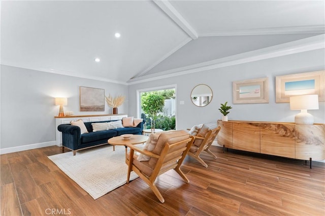1915 Mariners Dr, Newport Beach, CA 92660 - living room featuring wood finished floors, recessed lighting, and ornamental molding