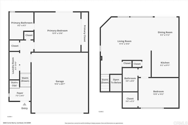 6684 Corte Maria, Carlsbad, CA 92009 - view of floor plan / room layout