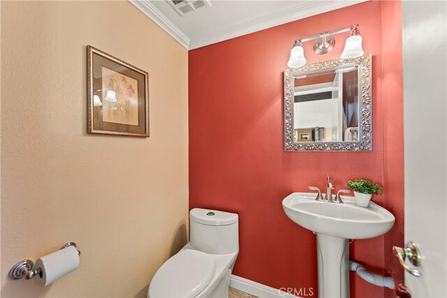 24236 Via, San Clemente, Mission Viejo, CA 92692 - bathroom featuring toilet and ornamental molding
