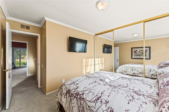 24236 Via, San Clemente, Mission Viejo, CA 92692 - carpeted bedroom with a closet and crown molding