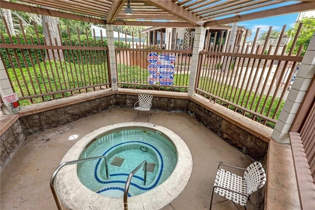 2600 Torrey Pines Rd Unit A13, La Jolla, CA 92037 - view of patio / terrace featuring a hot tub