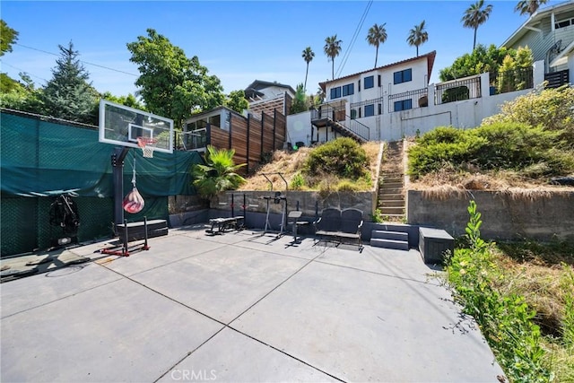1409 Laveta, Los Angeles, CA 90026 - view of patio featuring stairs