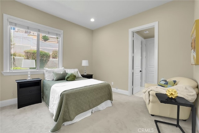 15841 Aurora Crest Dr, Whittier, CA 90605 - bedroom with light carpet and recessed lighting