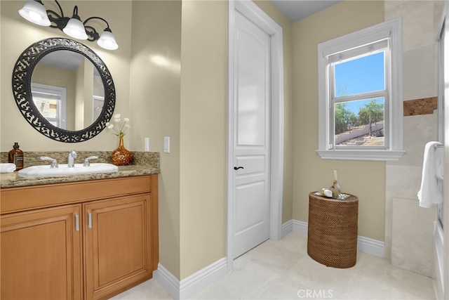 15841 Aurora Crest Dr, Whittier, CA 90605 - bathroom featuring vanity and baseboards