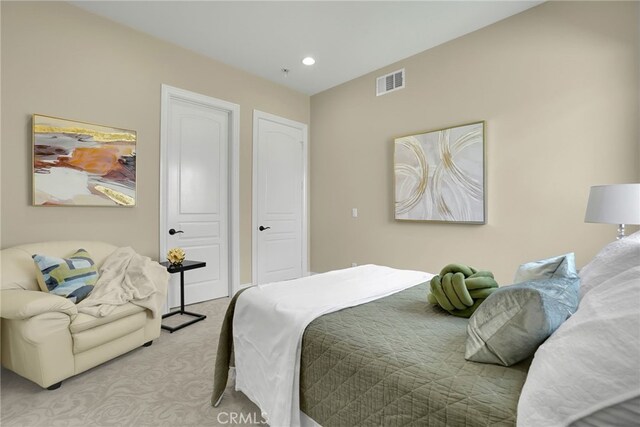 15841 Aurora Crest Dr, Whittier, CA 90605 - carpeted bedroom with recessed lighting