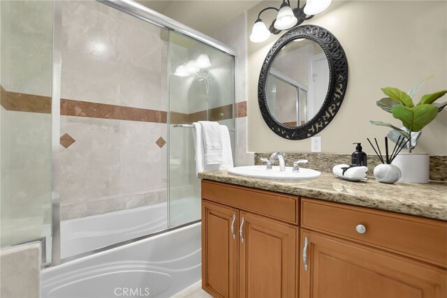 15841 Aurora Crest Dr, Whittier, CA 90605 - full bathroom with bath / shower combo with glass door and vanity