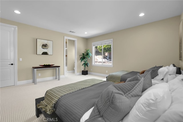 15841 Aurora Crest Dr, Whittier, CA 90605 - carpeted bedroom with recessed lighting