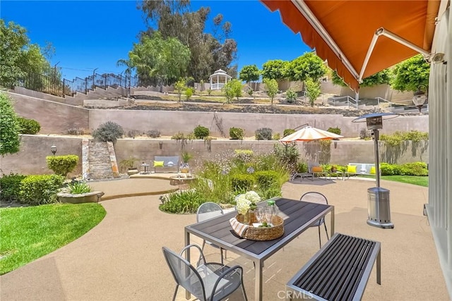 15841 Aurora Crest Dr, Whittier, CA 90605 - view of patio with outdoor dining area