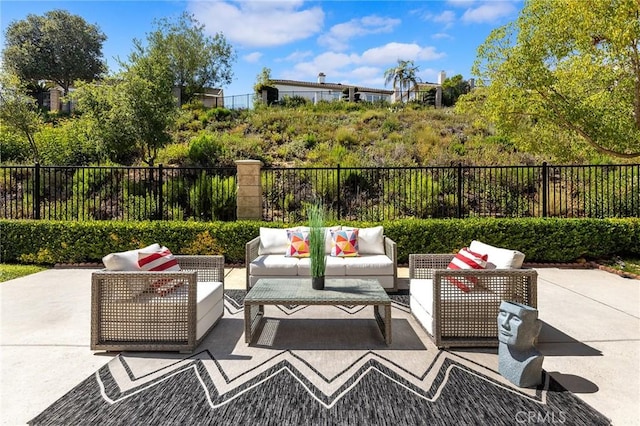 23665 Ridgecrest Ct, Diamond Bar, CA 91765 - view of patio featuring an outdoor living space