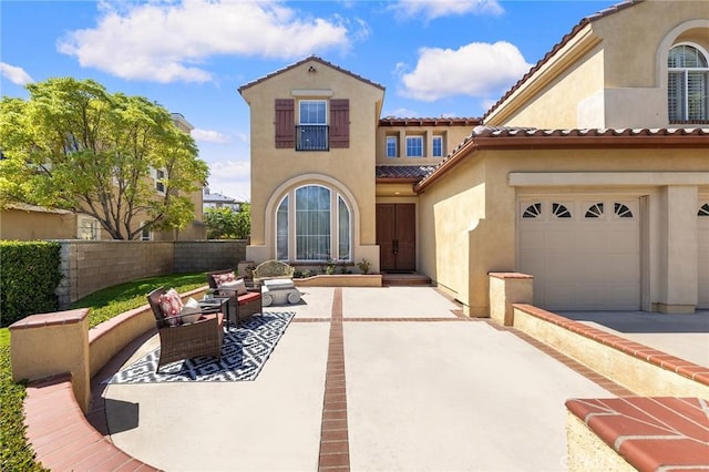 23665 Ridgecrest Ct, Diamond Bar, CA 91765 - view of front of property featuring stucco siding, driveway, a tiled roof, and a garage